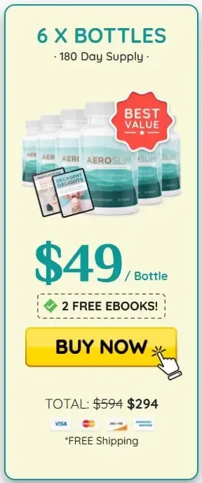 AeroSlim best value pack at $49 (6 bottle)