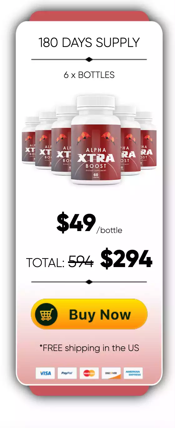 Alpha Xtra Boost discount pack at $49 (6 Bottle)