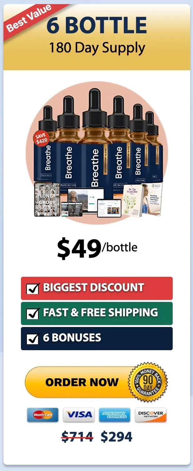 Breathe best value pack at $49 (6 bottle)