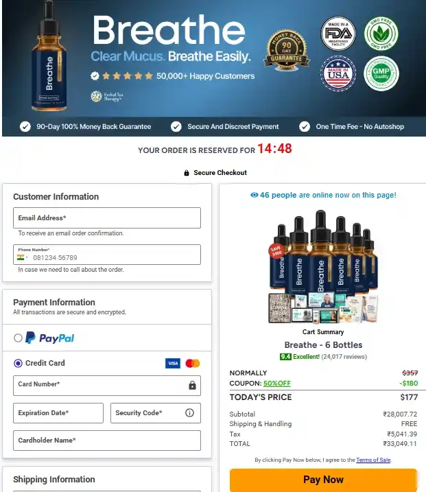 Breathe Payment process  
