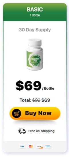 Claritox Pro basic pack at $69 (1 bottle)