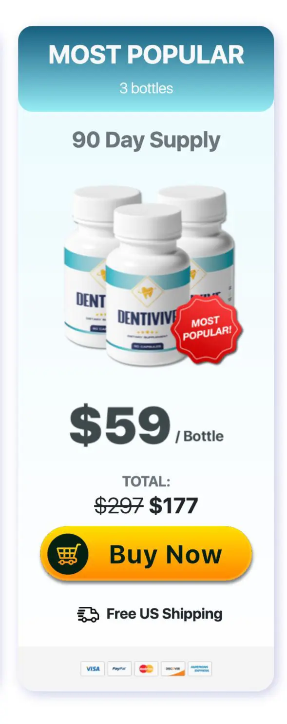 DentiVive popular pack at $59 (3 Bottle)