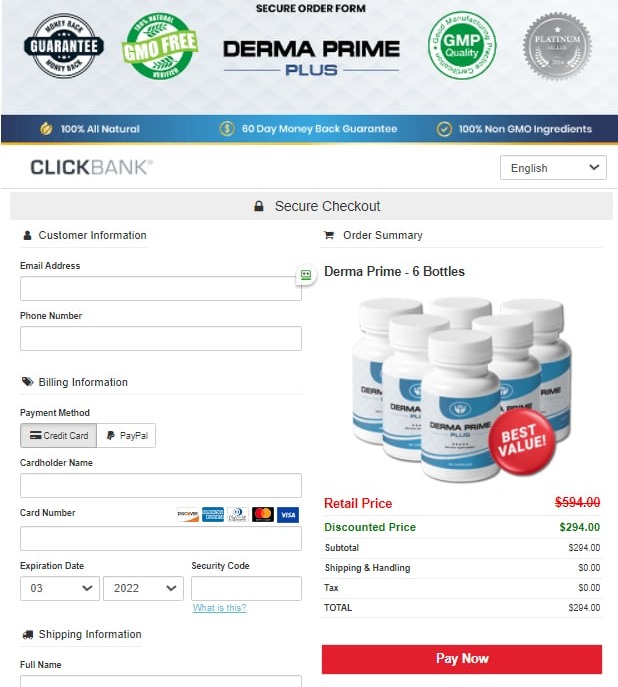 Derma Prime Plus Payment process  