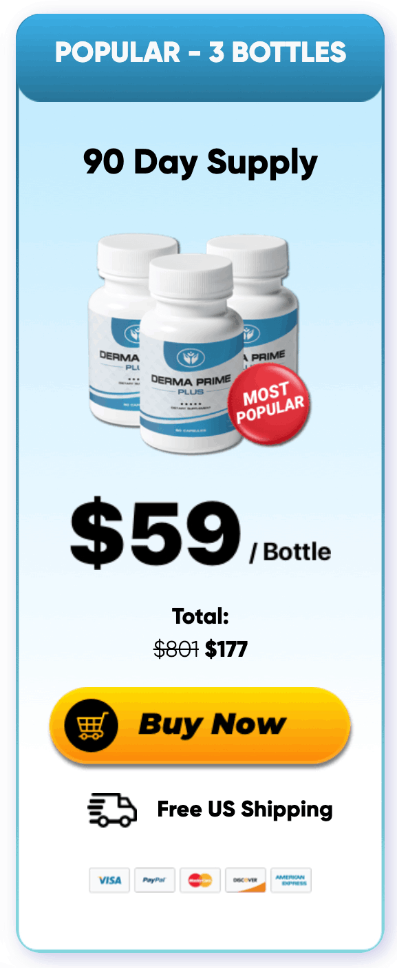 Derma Prime Plus popular pack at $59 (3 Bottle)