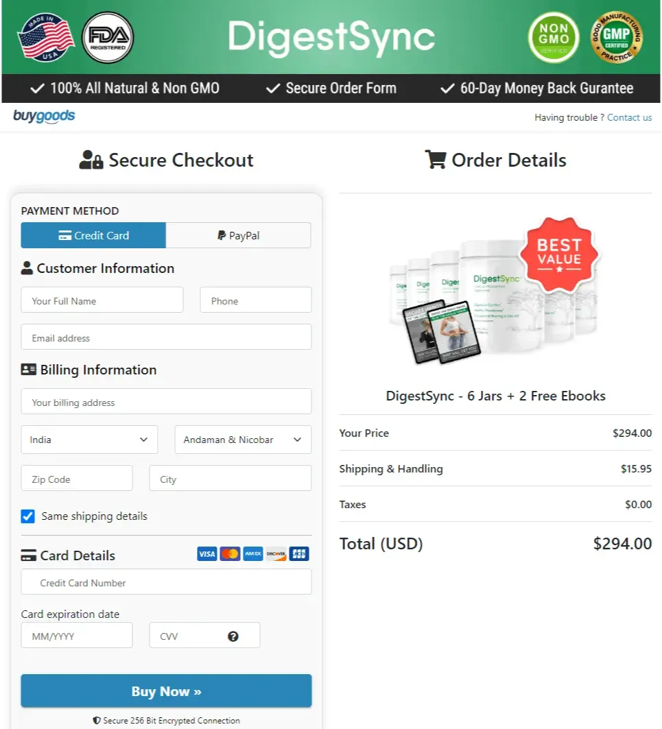 DigestSync Payment process  
