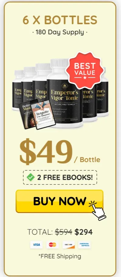 Emperor's Vigor Tonic best value pack at $49 (6 bottle)