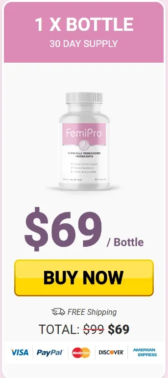 FemiPro try one pack at $69 (one bottle)