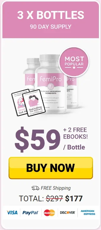 FemiPro Most Popular pack at $59 (three bottle)