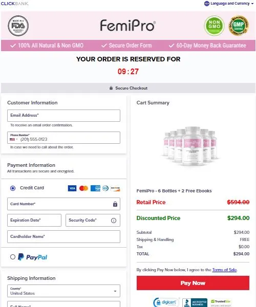 Prostadine payment process