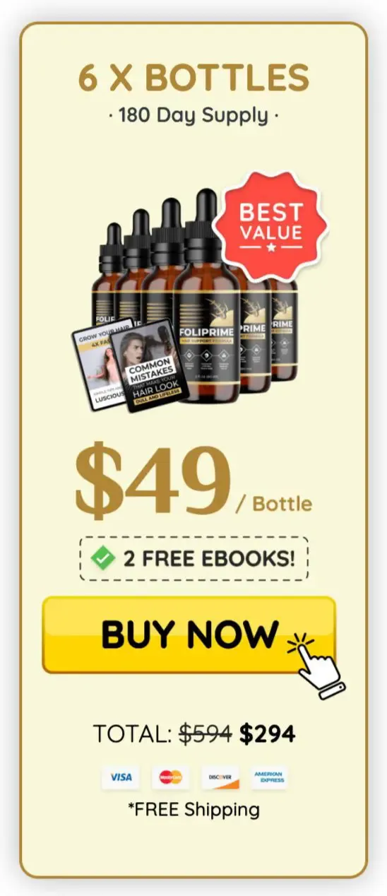 FoliPrime discount pack at $49 (6 Bottle)