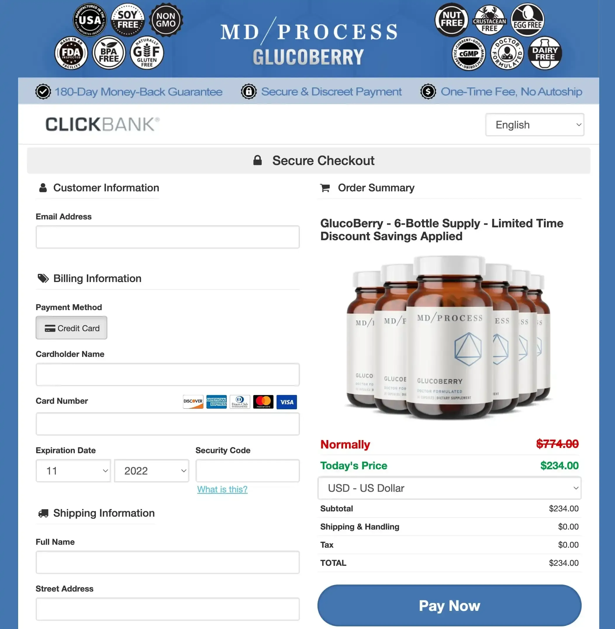 GlucoBerry Payment process  