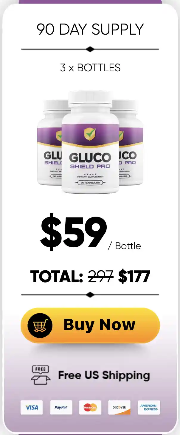 Gluco Shield Pro popular pack at $59 (3 Bottle)
