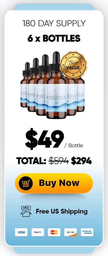 Hydrossential discount pack at $49 (6 Bottle)