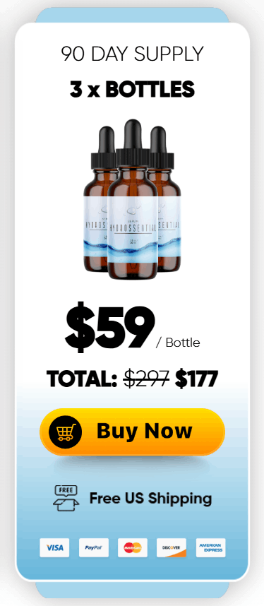 Hydrossential popular pack at $59 (3 Bottle)
