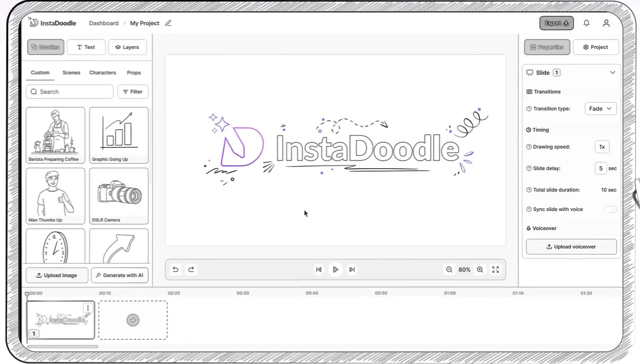 Instadoodle: Instadoodle: AI Whiteboard Animation Software 
