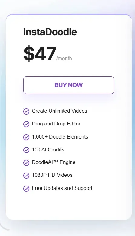 InstaDoodle normal package at $47