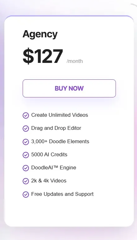 InstaDoodle agency package at $127