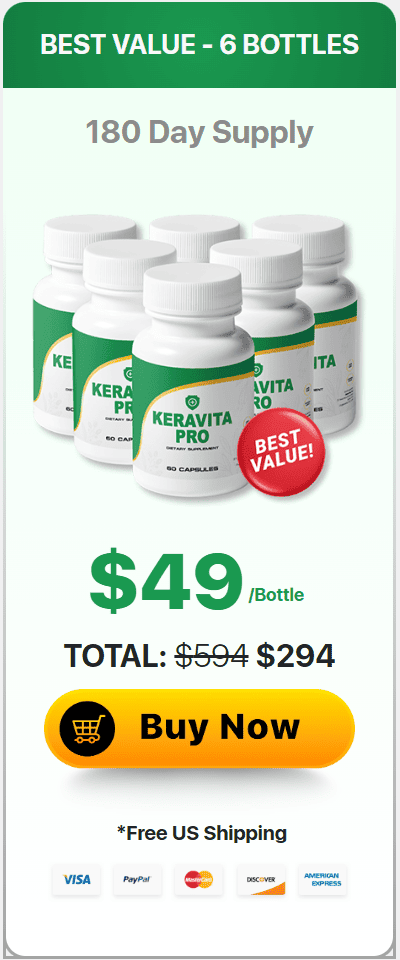 Keravita Pro discount pack at $49 (6 Bottle)