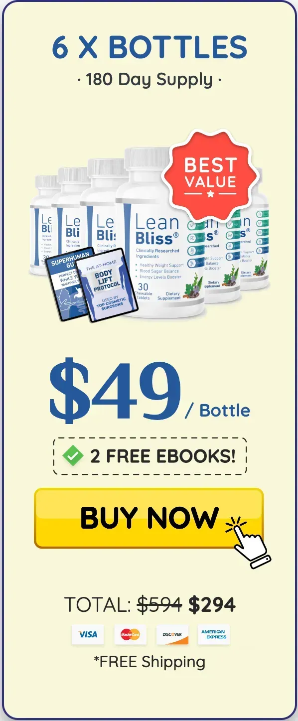 LeanBliss discount pack at $49 (6 Bottle)