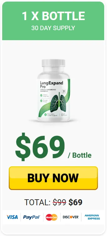 LungExpand Pro basic pack at $69 (1 Bottle)