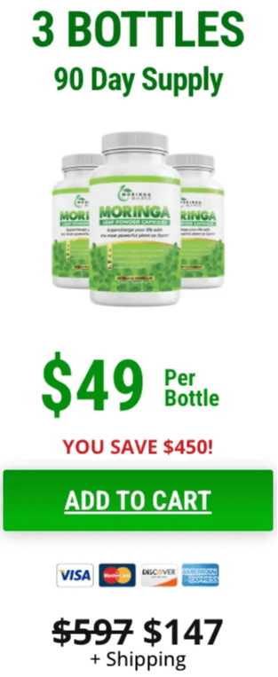 Moringa Magic Popular pack at $49 (6 bottle)