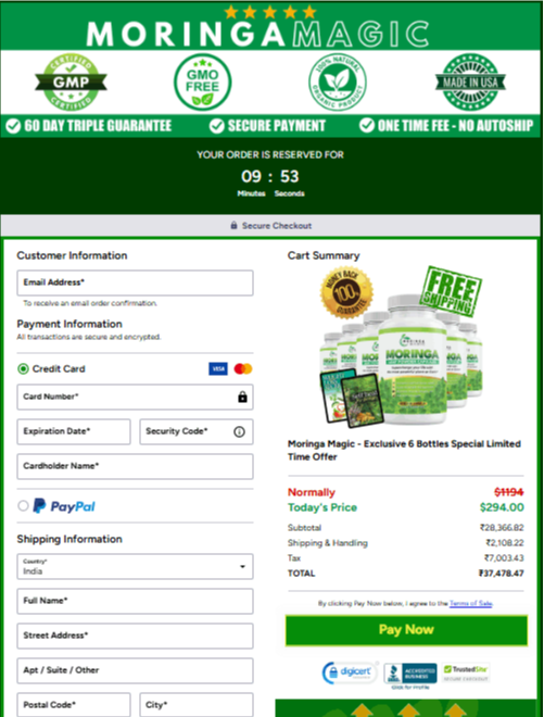 Moringa Magic Payment process  