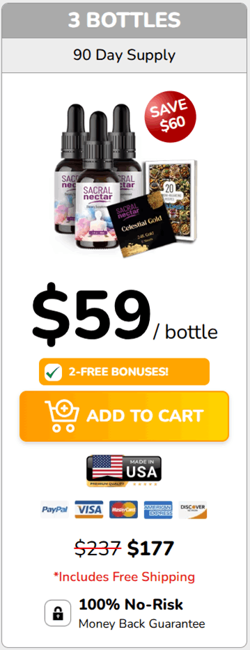 Sacral Nectar  at $59 (1 Bottle)