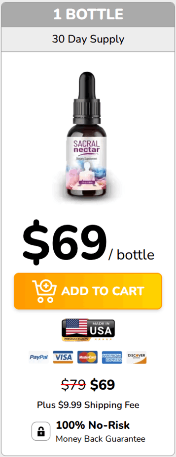 Sacral Nectar basic pack at $69 (1 Bottle)