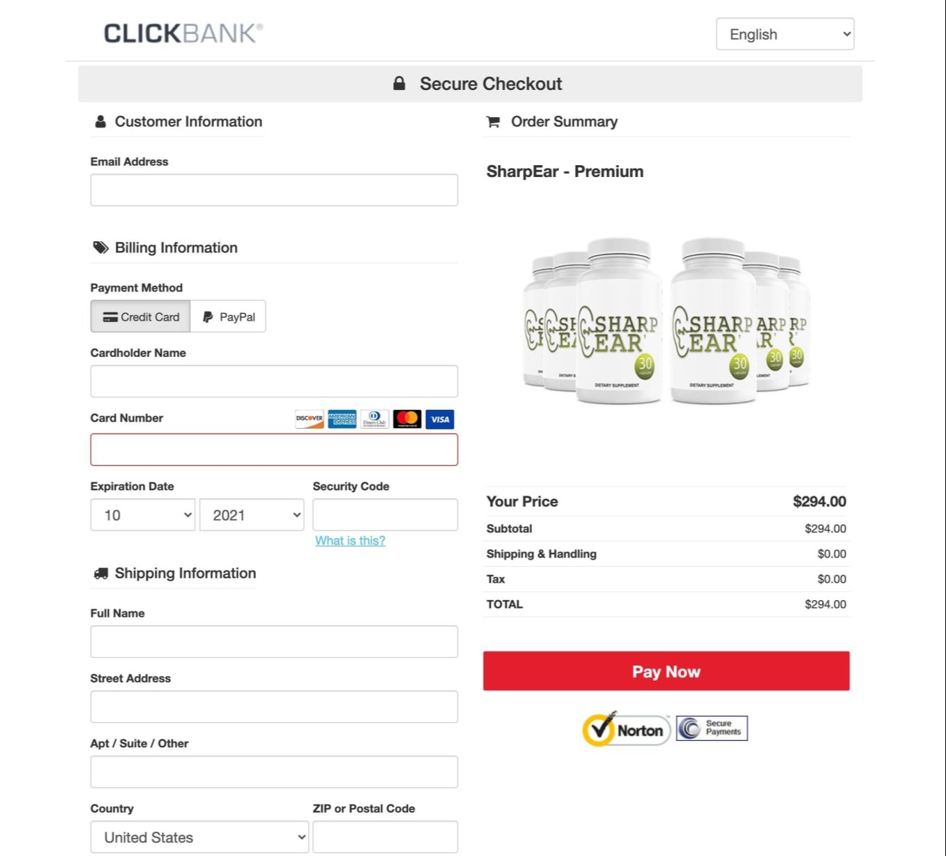 SharpEar Payment process  