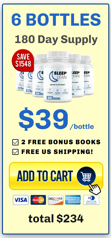 Sleep Lean discount pack at $39 (6 Bottle)