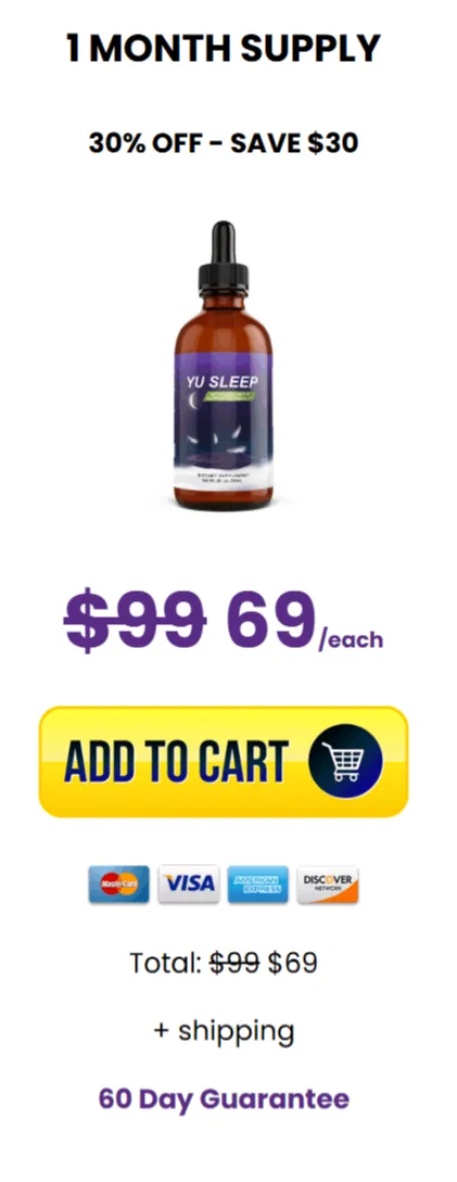 Yu Sleep basic pack at $69 (1 Bottle)