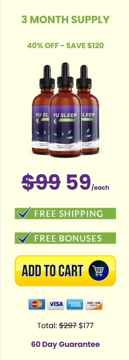 Yu Sleep popular pack at $59 (3 Bottle)