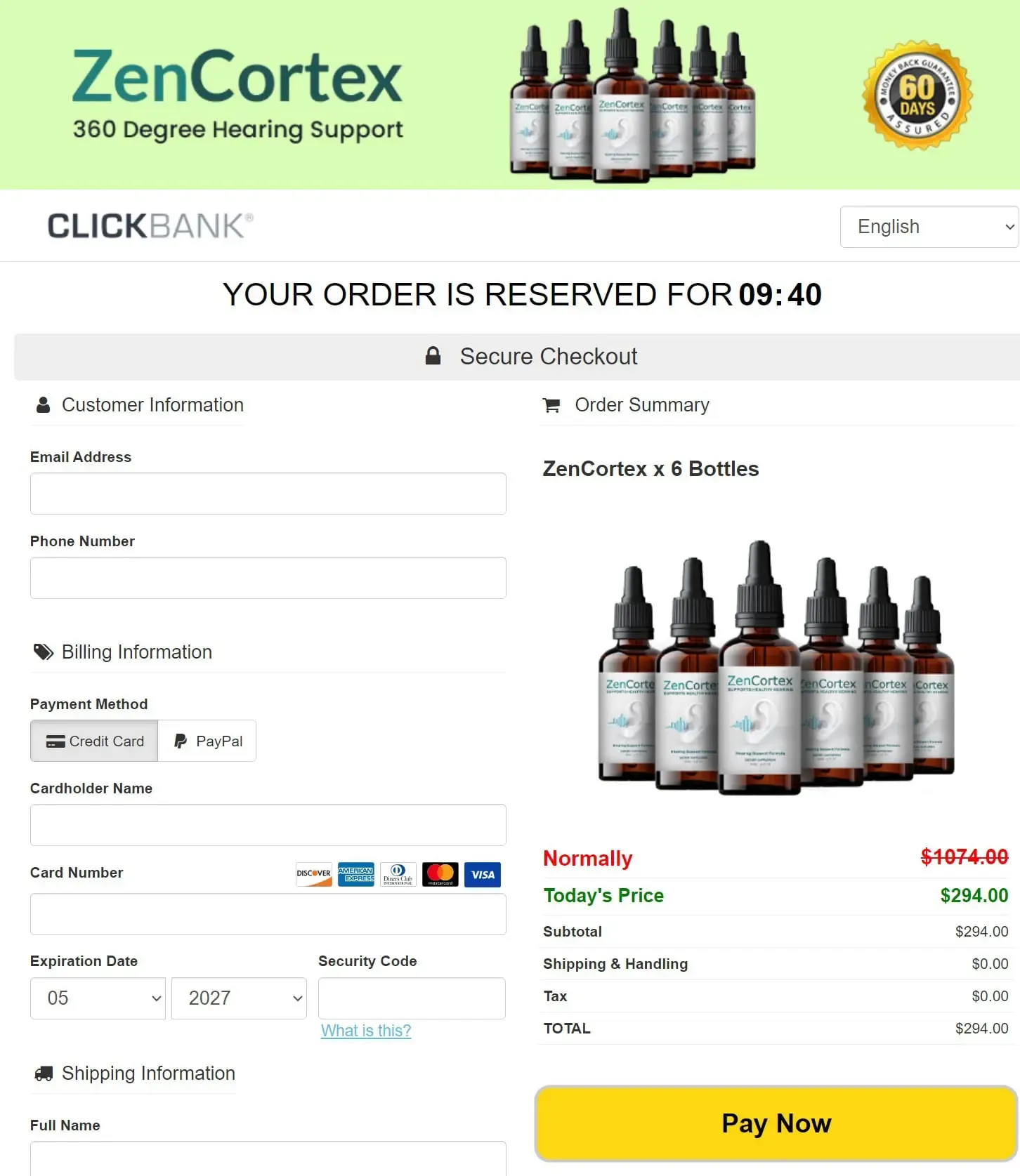 ZenCortex Payment process  